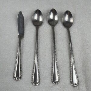 Reed & Barton WAKEFIELD Stainless 18/10 - 3 Ice Tea Spoons And 1 Butter Knife